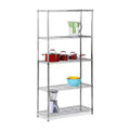 Honey-Can-Do 5 Tier 200lb per shelf Shelving Unit Chrome: Steel Wire Shelving, 72" H, 36" D, 14" W, Universal Storage