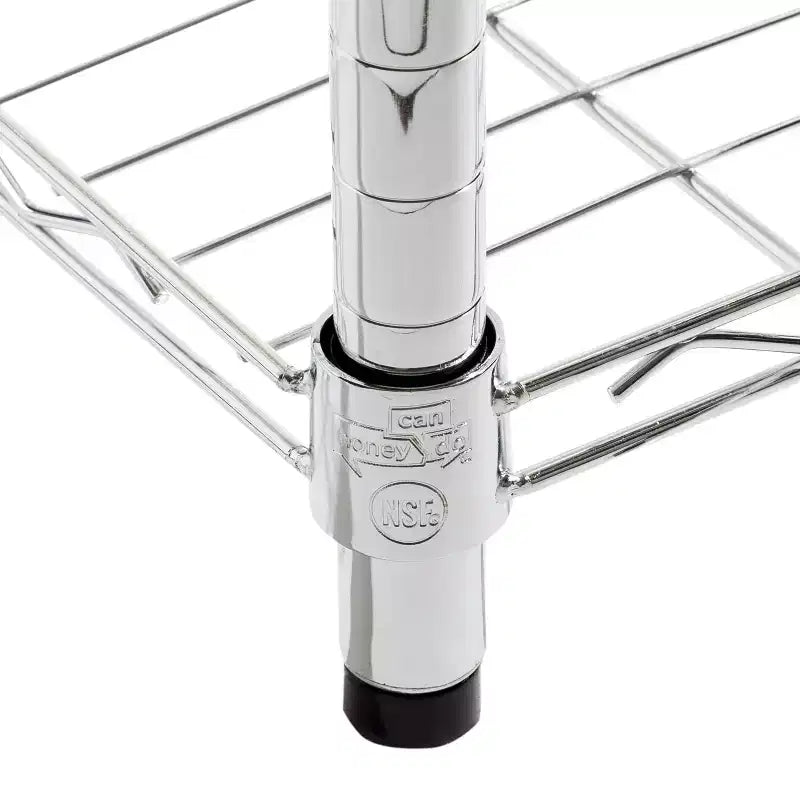 Étagère à 5 niveaux, 90 kg par étagère, chromée : étagère en fil d'acier, 183 cm H, 91 cm P, 36 cm L, rangement universel