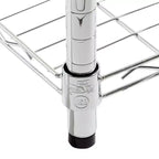 Étagère à 5 niveaux, 90 kg par étagère, chromée : étagère en fil d'acier, 183 cm H, 91 cm P, 36 cm L, rangement universel