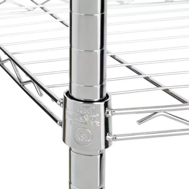 Étagère à 5 niveaux, 90 kg par étagère, chromée : étagère en fil d'acier, 183 cm H, 91 cm P, 36 cm L, rangement universel