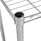 Étagère à 5 niveaux, 90 kg par étagère, chromée : étagère en fil d'acier, 183 cm H, 91 cm P, 36 cm L, rangement universel