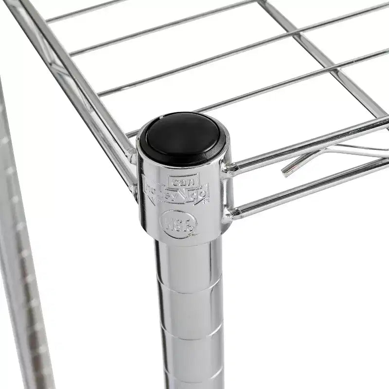 Étagère à 5 niveaux, 90 kg par étagère, chromée : étagère en fil d'acier, 183 cm H, 91 cm P, 36 cm L, rangement universel