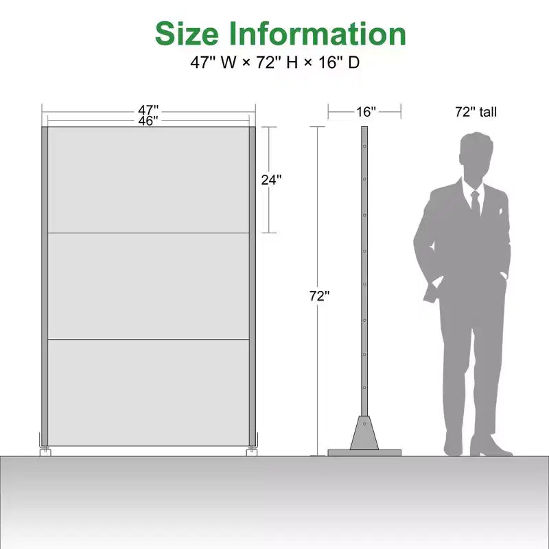 Paravent décoratif à persiennes 8 pans en acier galvanisé noir | 183H x 120W x 40D cm