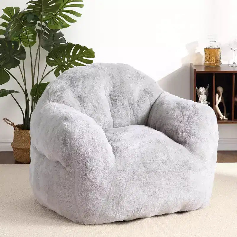 GustoWave Extra Large Bean Bag Chair for Bedroom & Living Room, Light Grey