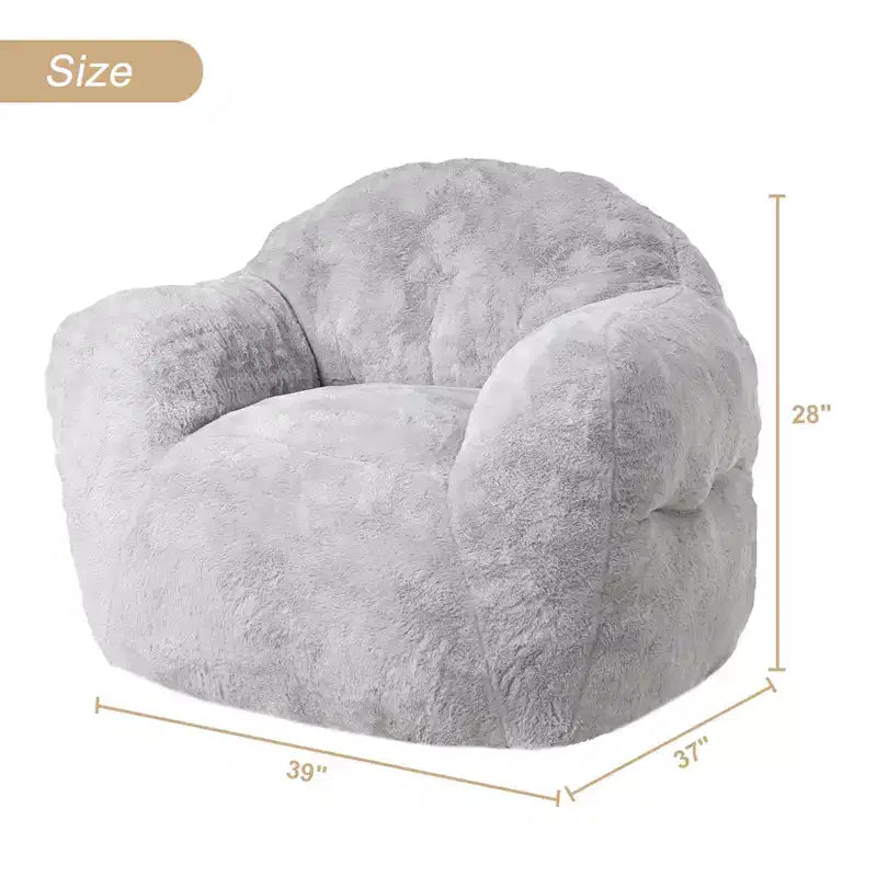 Pouf géant pour chambre et salon, gris clair