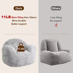 Pouf géant pour chambre et salon, gris clair