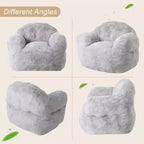 Pouf géant pour chambre et salon, gris clair
