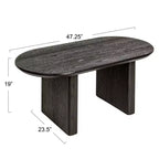 Table basse en bois, noire