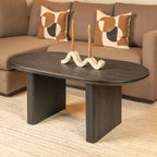 Table basse en bois, noire