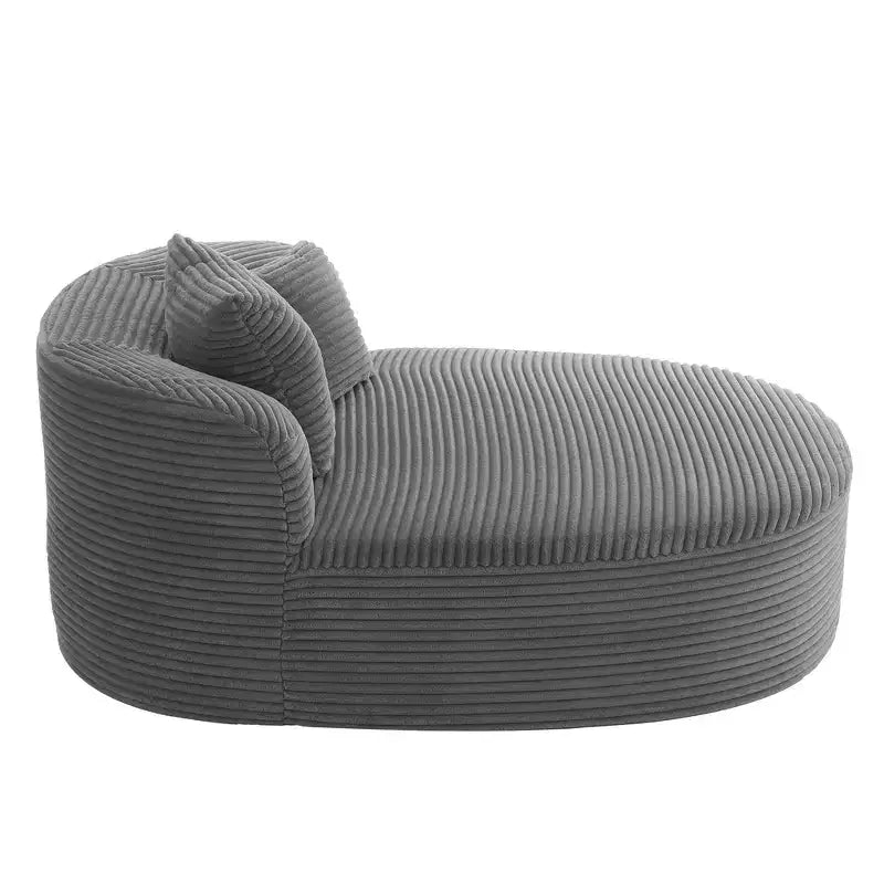 Canapé méridienne en velours côtelé et canapé-lit et canapé de compression avec deux oreillers de soutien