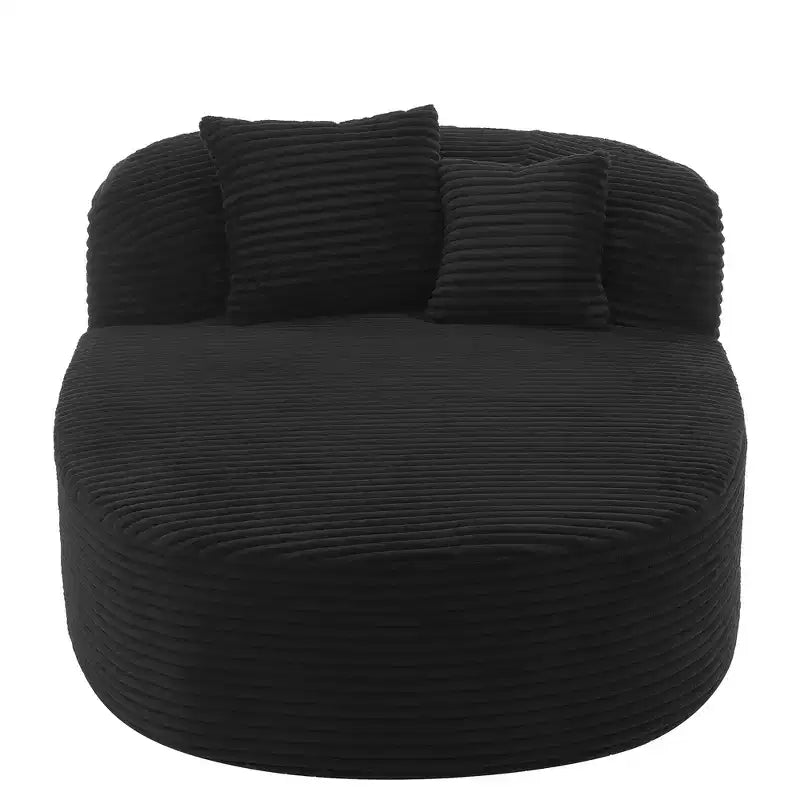 Canapé méridienne en velours côtelé et canapé-lit et canapé de compression avec deux oreillers de soutien