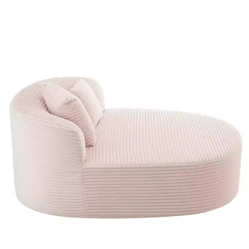Canapé méridienne en velours côtelé et canapé-lit et canapé de compression avec deux oreillers de soutien