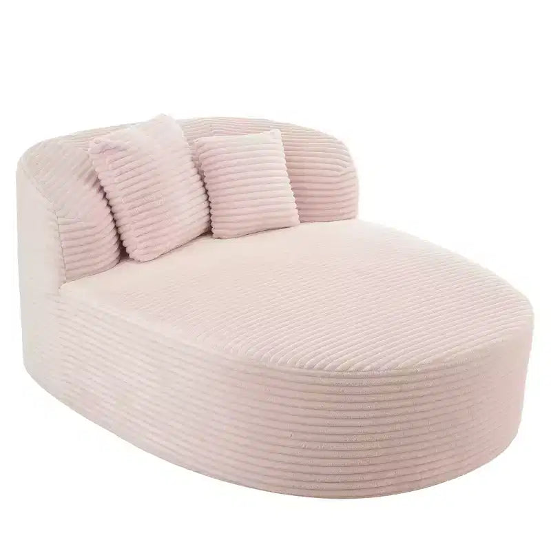 Canapé méridienne en velours côtelé et canapé-lit et canapé de compression avec deux oreillers de soutien
