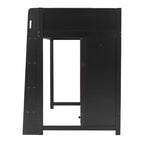 Lit mezzanine double Whisen Wood avec bureau intégré, armoire, LED et un tiroir