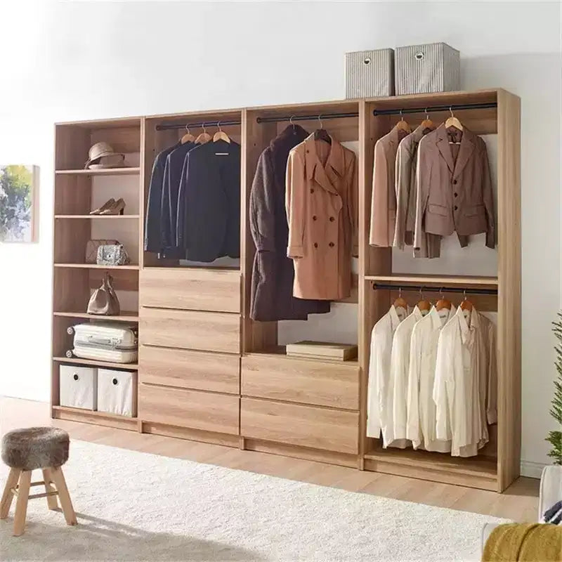 Système de placard autoportant en bois de type dressing