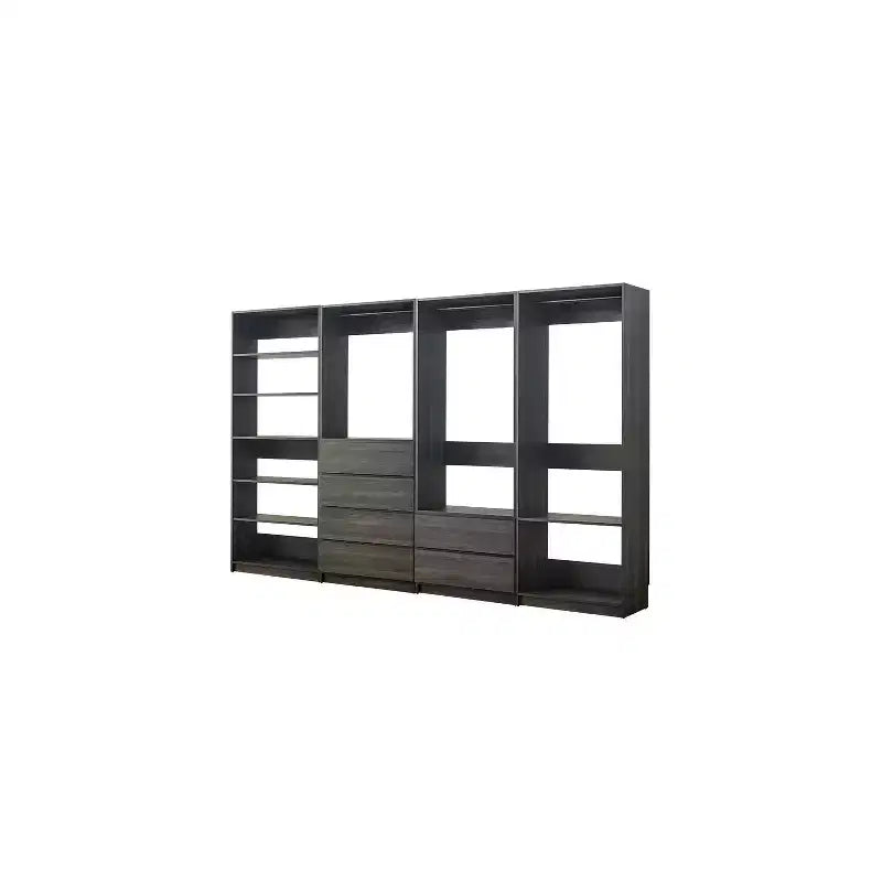 HomeStock Prosper Freestanding Walk in Wood Closet System