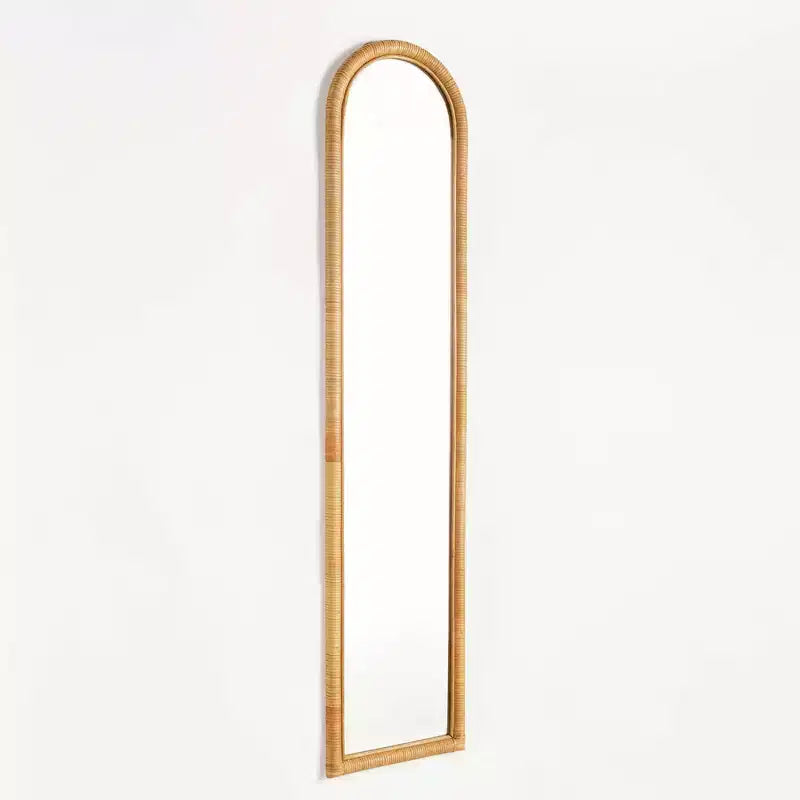 Miroir sur pied arqué