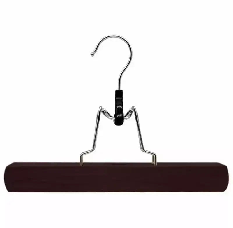 Cintres en bois pour pantalons - Cintres en bois pour jupes - Lot de 6 - Pour shorts et pantalons homme et vêtements femme - Antidérapants et fins pour un gain de place dans le placard
