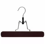 Cintres en bois pour pantalons - Cintres en bois pour jupes - Lot de 6 - Pour shorts et pantalons homme et vêtements femme - Antidérapants et fins pour un gain de place dans le placard