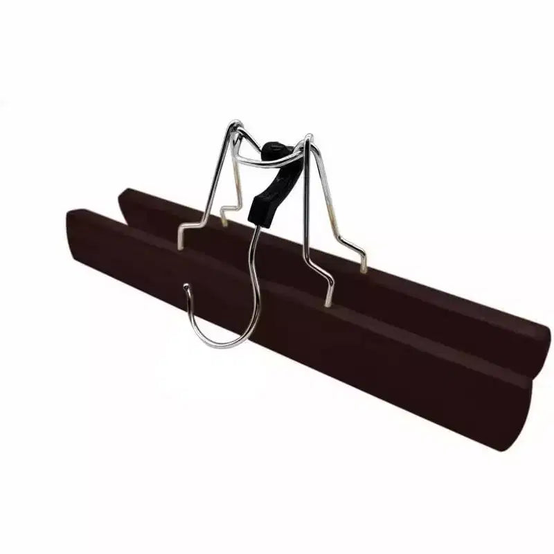 Cintres en bois pour pantalons - Cintres en bois pour jupes - Lot de 6 - Pour shorts et pantalons homme et vêtements femme - Antidérapants et fins pour un gain de place dans le placard