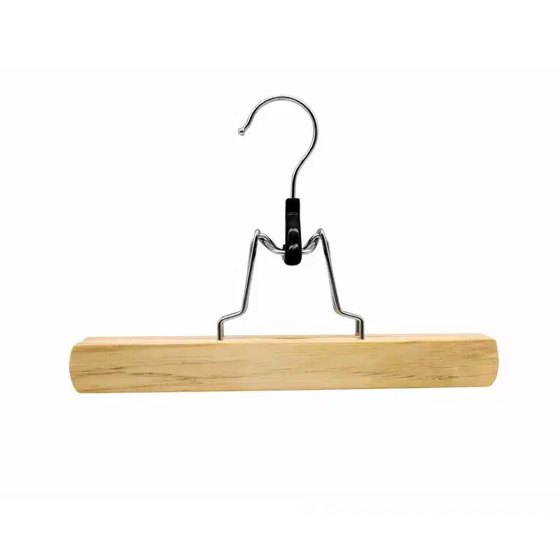 Cintres en bois pour pantalons - Cintres en bois pour jupes - Lot de 6 - Pour shorts et pantalons homme et vêtements femme - Antidérapants et fins pour un gain de place dans le placard