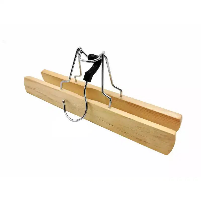Cintres en bois pour pantalons - Cintres en bois pour jupes - Lot de 6 - Pour shorts et pantalons homme et vêtements femme - Antidérapants et fins pour un gain de place dans le placard