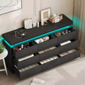 Dyonery Modern 9-Drawer Dressing Table with Sliding Top, Featuring Drawers, Organizer for Bedroom, Closet, and Living Room