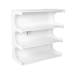 Bibliothèque moderne 2-en-1, étagère au sol minimaliste à 4 niveaux, vitrine pour salon, chambre, bureau