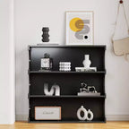 Okak Modern 2 In 1 Bookshelf, Minimalist Floor Bookcase with 4-Tier, Display Case for Living Room, Bedroom, Office