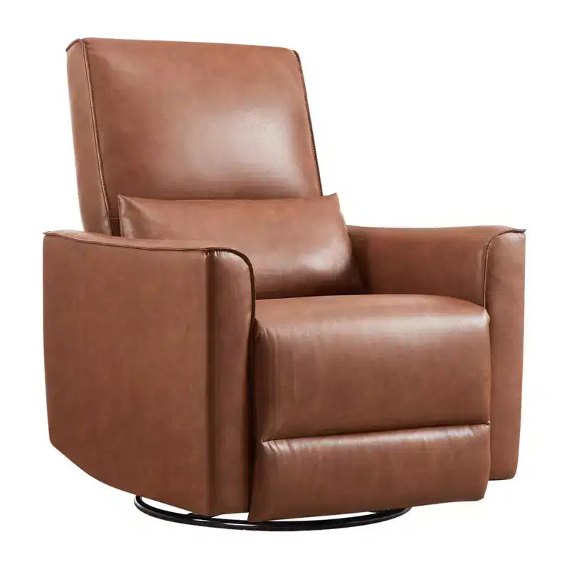 Fauteuil inclinable pivotant surdimensionné, fauteuil inclinable à bascule manuel en similicuir, canapé inclinable profond avec dossier haut