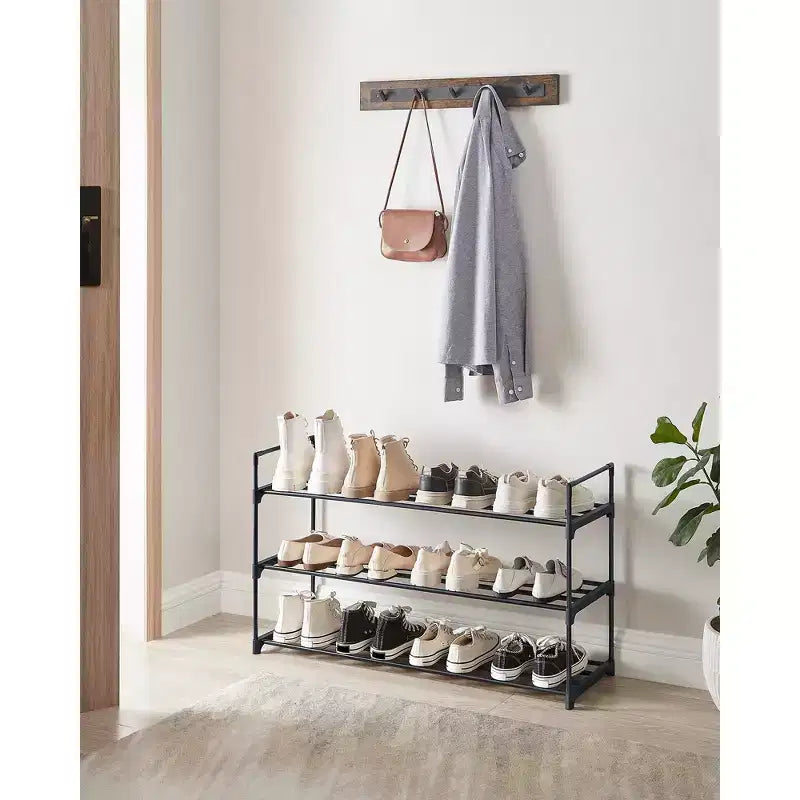 Étagère à chaussures métallique 3/4 niveaux, rangement à la verticale ou à l'envers, organisateur de chaussures empilable