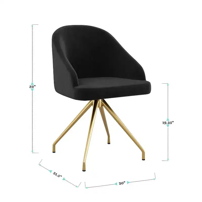Chaise de bureau fixe rembourrée Sora