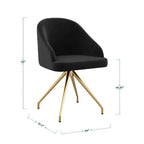 Chaise de bureau fixe rembourrée Sora