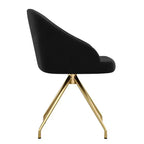 Chaise de bureau fixe rembourrée Sora