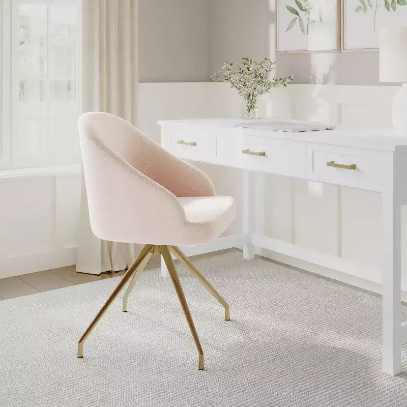 Chaise de bureau fixe rembourrée Sora