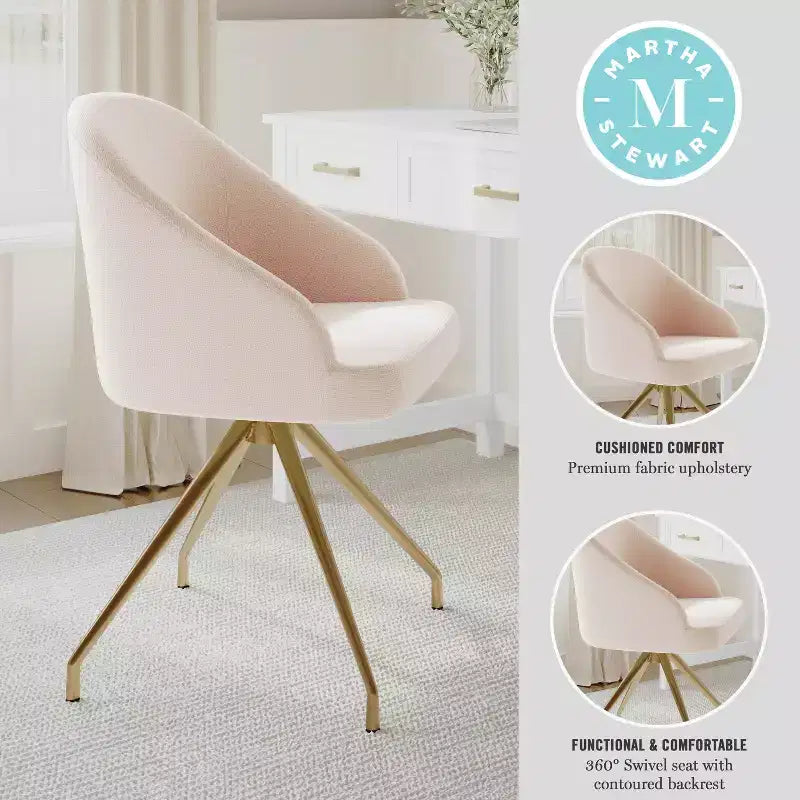 Chaise de bureau fixe rembourrée Sora
