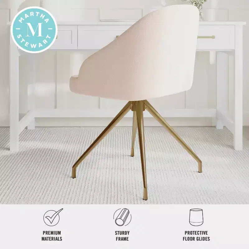 Chaise de bureau fixe rembourrée Sora