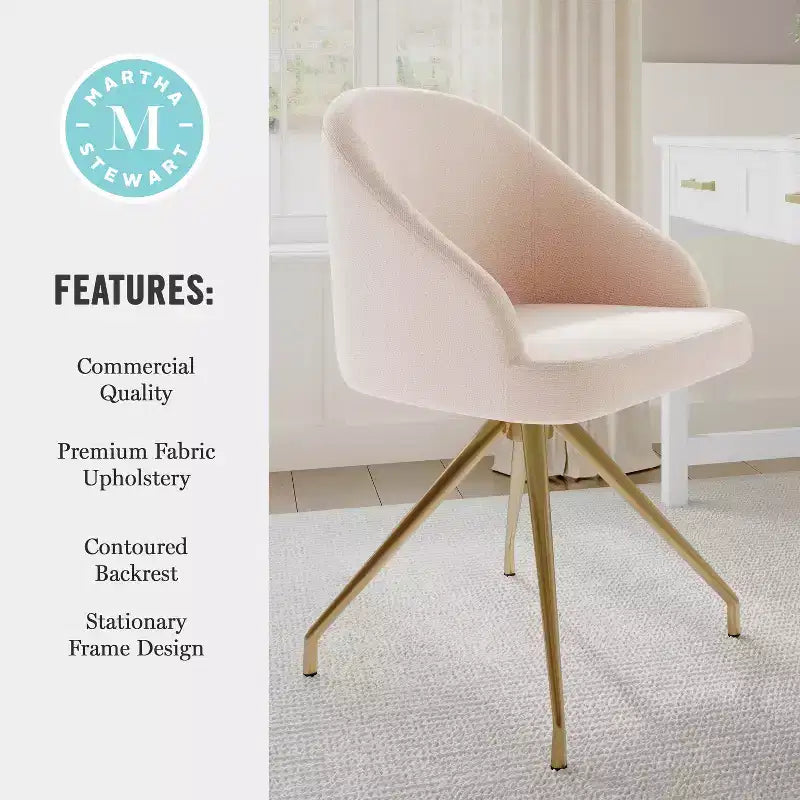 Chaise de bureau fixe rembourrée Sora