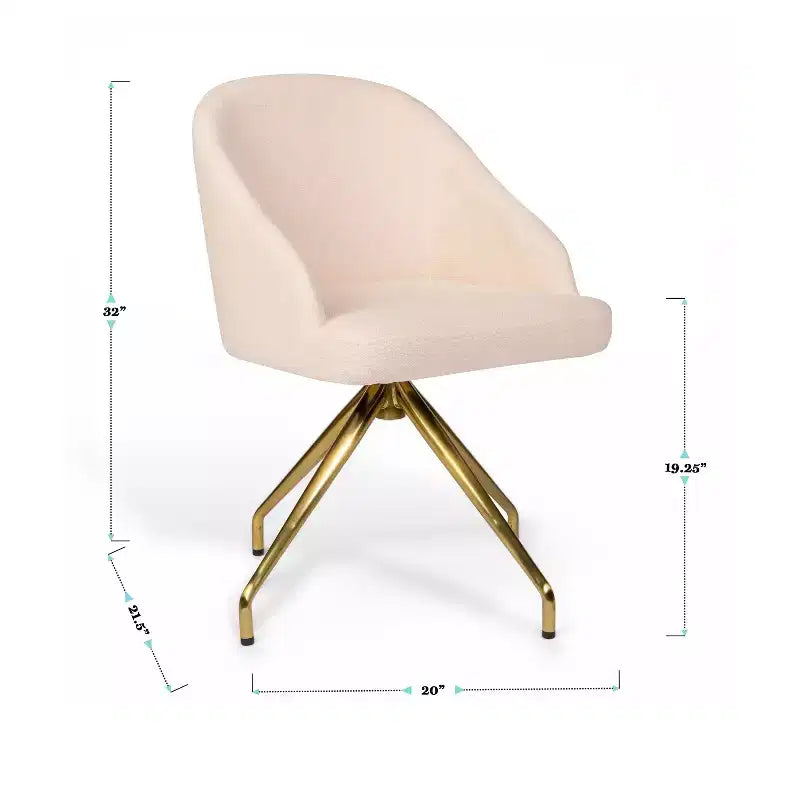 Chaise de bureau fixe rembourrée Sora