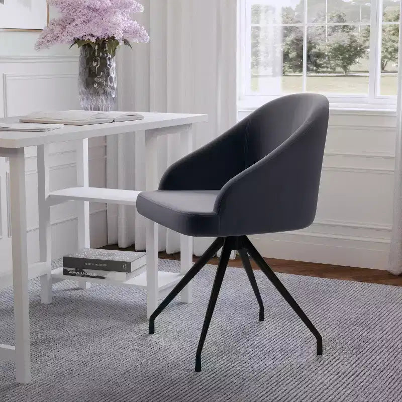 Chaise de bureau fixe rembourrée Sora