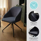 Chaise de bureau fixe rembourrée Sora