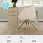 Chaise de bureau fixe rembourrée Sora