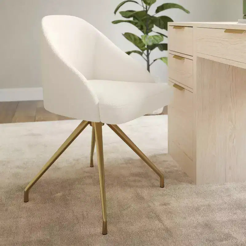 Chaise de bureau fixe rembourrée Sora