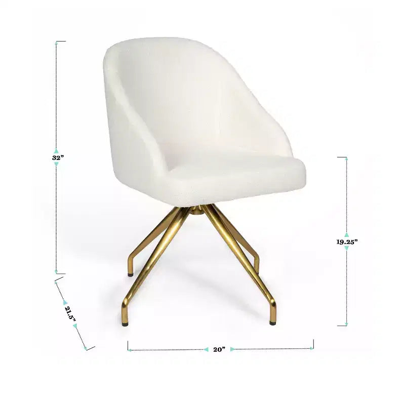 Chaise de bureau fixe rembourrée Sora