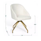 Chaise de bureau fixe rembourrée Sora
