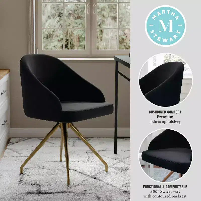 Chaise de bureau fixe rembourrée Sora