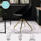 Chaise de bureau fixe rembourrée Sora