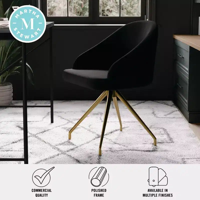 Chaise de bureau fixe rembourrée Sora