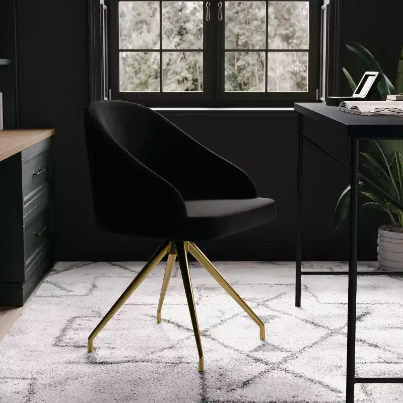 Chaise de bureau fixe rembourrée Sora