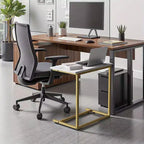 Lot de 2 tables d'appoint en forme de C de 68,5 cm de hauteur, tables d'appoint pour canapé, tables d'appoint en C pour salon